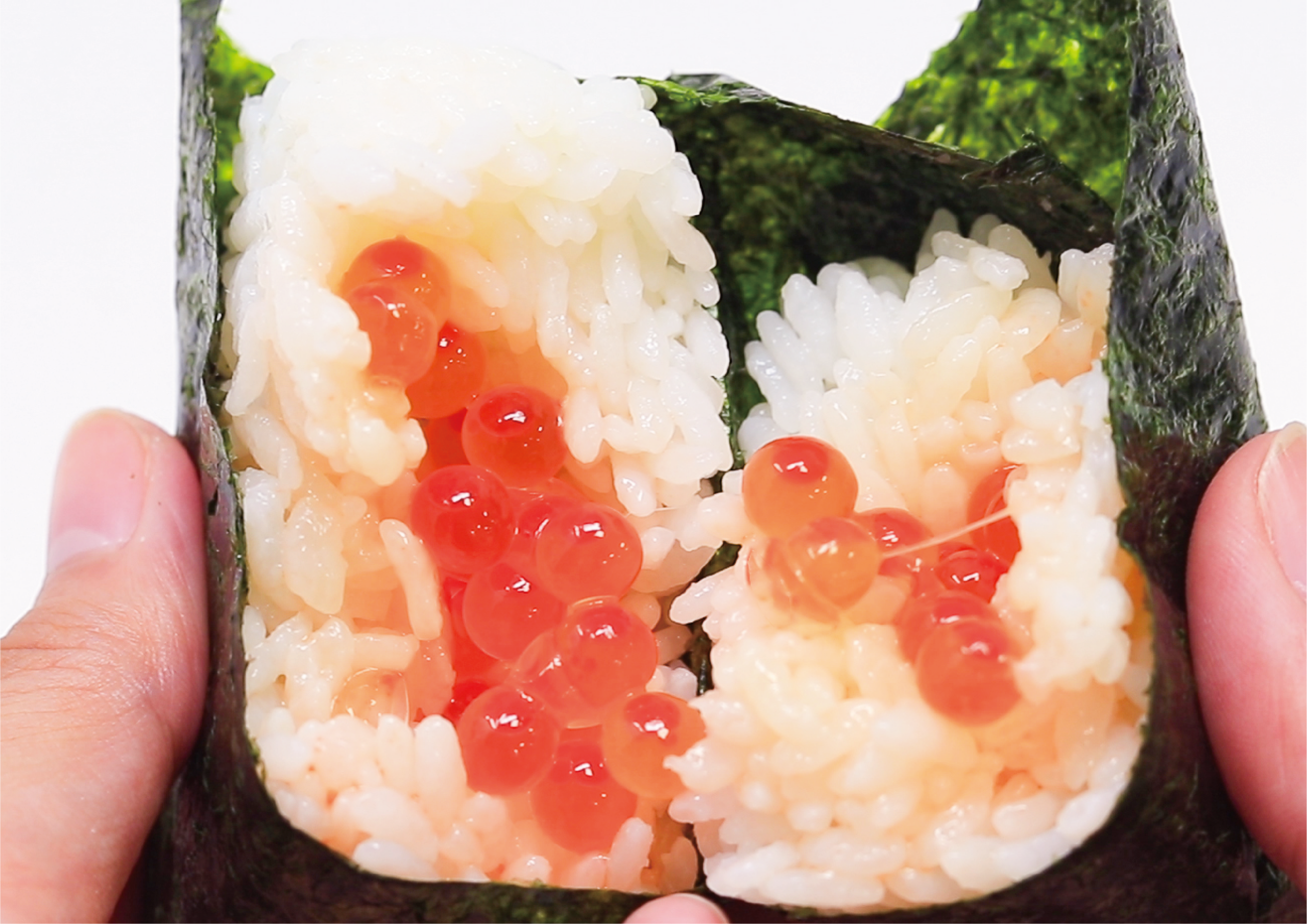 いくらのおにぎり断面